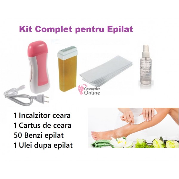 Kit complet cu ceara naturala pentru epilat 100ml